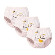 WERYOUNG Toddler Kids Children Boys Girls Cartoon Prints Underwear Cartoon Underpants Shorts Pants Trunks Briefs 3PCS, Pink, 2-3 Years